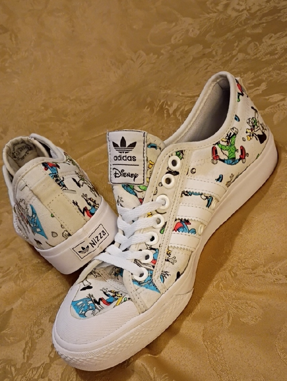 adidas x Disney Sport Goofy Nizza Low-Top Multicolor Cartoon Print Men's 9.0